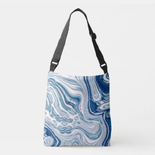 Bolsa Ajustável praia de verão ondas náuticas aquarelas espirais a