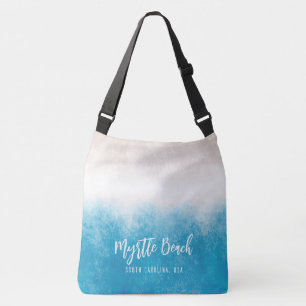 Bolsa Ajustável Praia Onda Águas Azuis com Texto Personalizado