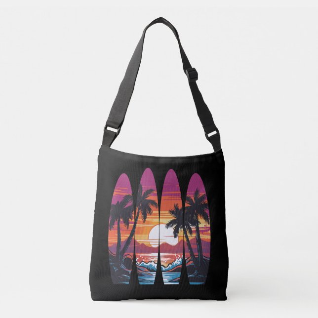 Bolsa Ajustável Pranchas de Surf ao Pôr do Sol (Frente)