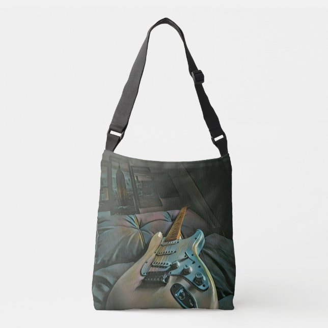 Bolsa Ajustável Presente de aniversário guitarrista da Vintage (Frente)