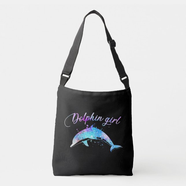Bolsa Ajustável Presente de Dolphin Lover| Garota de Golfinho Galá (Frente)