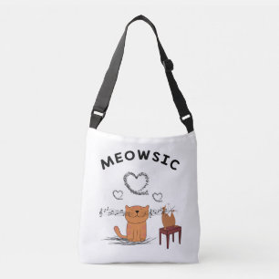 Bolsa Ajustável Presente De Gato E Música, Presente De Gato E Vio
