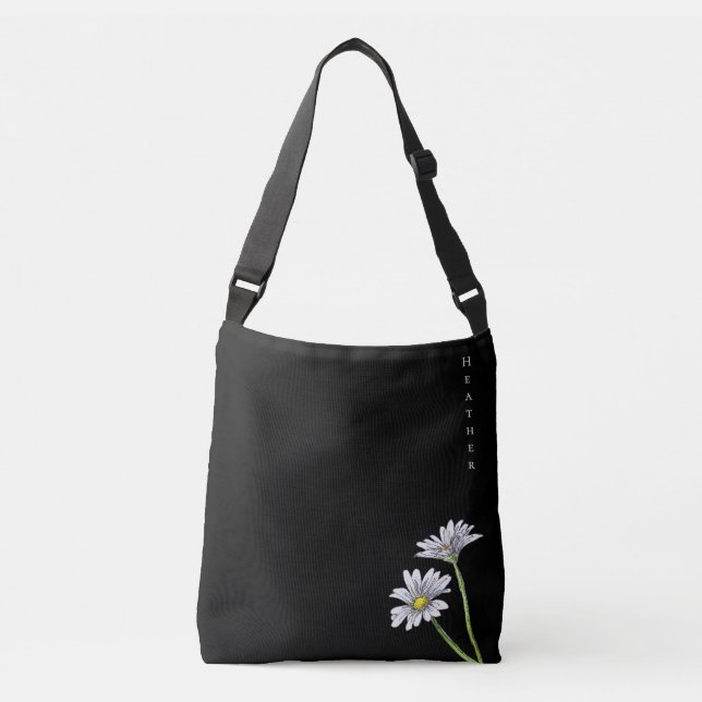 Bolsa Ajustável Presente de Natal Boho Floral de Margarida Aquarel (Frente)