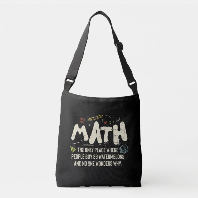 Bolsa Ajustável Presente do professor de matemática de matemática (Frente)