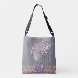 Bolsa Ajustável Presente para madrinha de casamento em listras rox