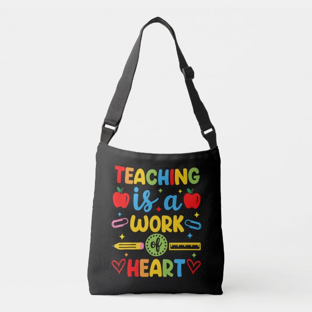 Bolsa Ajustável Presente para professor: Ensinar é um trabalho do  (Frente)