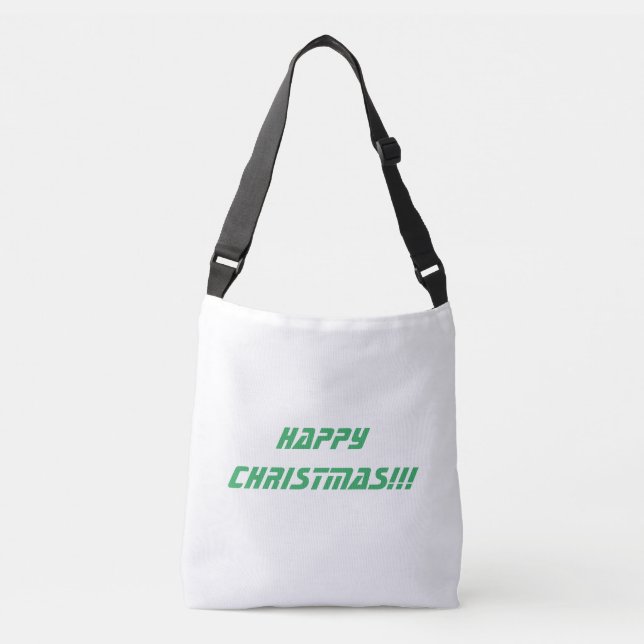 Bolsa Ajustável Presentes de Natal Feliz com Nome Impresso Casamen (Frente)