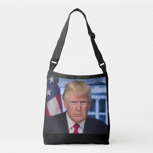 BOLSA AJUSTÁVEL PRESIDENTE TRUMP E MULHER MELANIA CROSSBODY BAG (Frente)