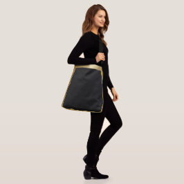 Bolsa Ajustável Preto com Borda Dourada Classy Simplista