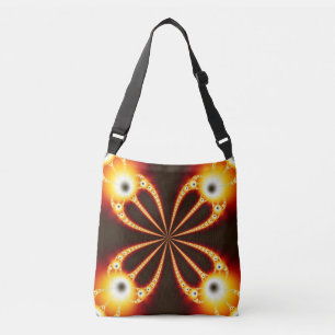 Bolsa Ajustável Preto e Laranja Geométrico