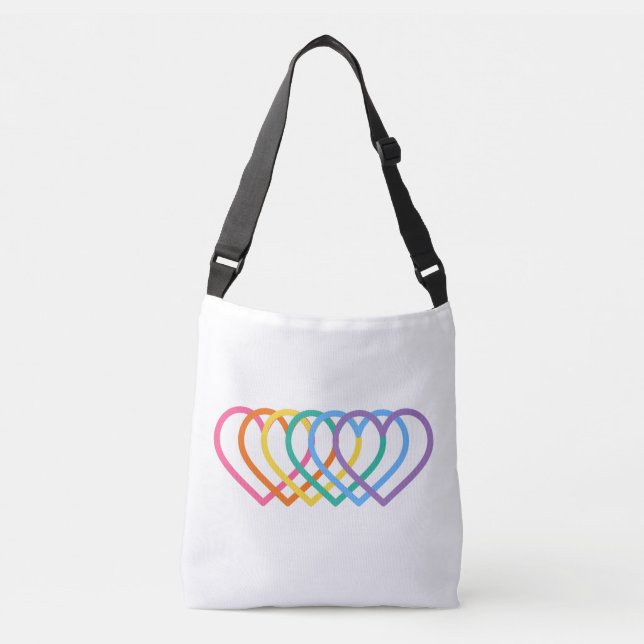 Bolsa Ajustável Pride heart tragetaschen mit langen trägern (Frente)