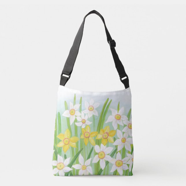 Bolsa Ajustável Primavera Daffodils Amarelo e Branco (Frente)