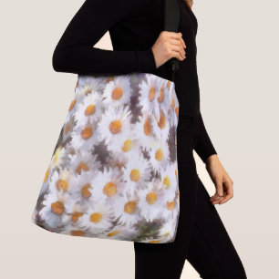 Bolsa Ajustável Primavera Daisy Wildflower Watercolor