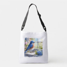 Bolsa Ajustável Primavera de pássaro azul