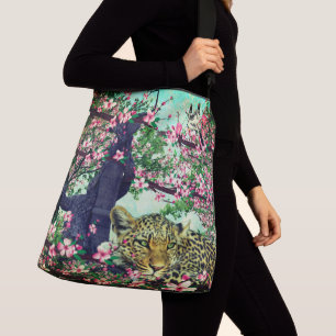 Bolsa Ajustável Primavera floresce Aves-Leopardo Natureza