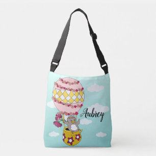 Bolsa Ajustável Princesa Flor de Boho Ilustrada, Rosa Doce