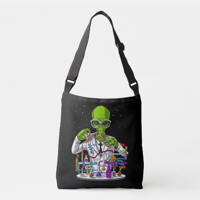 Bolsa Ajustável Professor de Química de Alienígenas (Frente)