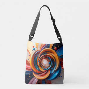 Bolsa Ajustável Projeto de Redemoinho Abstrato Colorido