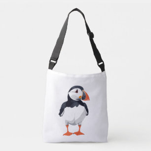 Bolsa Ajustável Puffin Vetor Arte Gráfica Retrato Espírito Animal