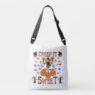 Bolsa Ajustável Pumpkin espantalho kawaii halloween arte de outono