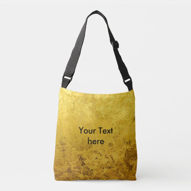 Bolsa Ajustável PURE DOURADO padrão LEAF + texto/foto (Frente)