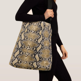 Bolsa Ajustável Python Snakeskin Dourado exótico