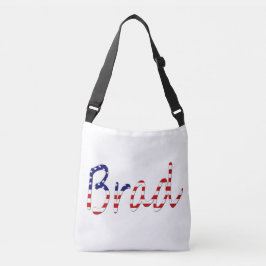 Bolsa Ajustável Qualquer nome sobreposto no sinalizador dos EUA