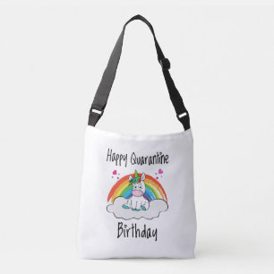 Bolsa Ajustável Quarantine Birthday Unicorn arco-íris