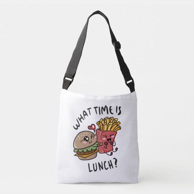 Bolsa Ajustável Que horas é o almoço (Frente)