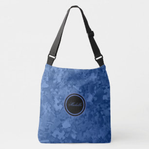 Bolsa Ajustável Quebra-cabeça azul de serra unida - Adicionar nom