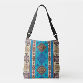 Bolsa Ajustável Quilim-bege-azul-antigo único oriental