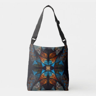 Bolsa Ajustável Quilted Estrela Abstrata em Azuis