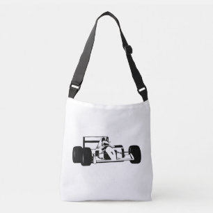 Bolsa Ajustável Race Car Silhouette preto e branco