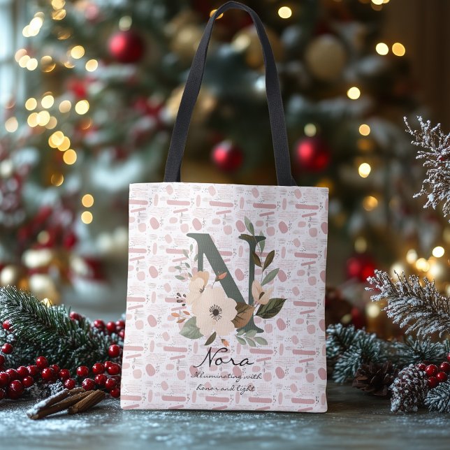 Bolsa Ajustável Radiação Brilhante de Nora - Monograma Floral de B (Criador carregado)