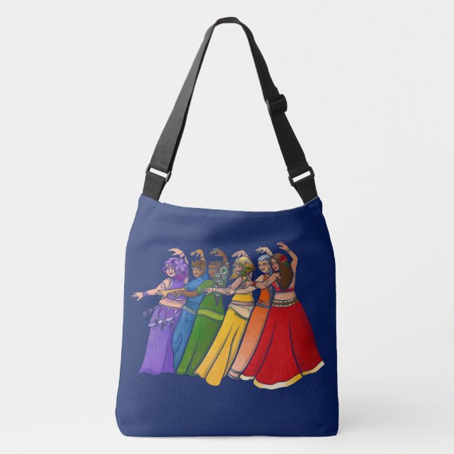 Bolsa Ajustável Rainbow Belly Dancer Art Belly Dance Troupe (Frente)
