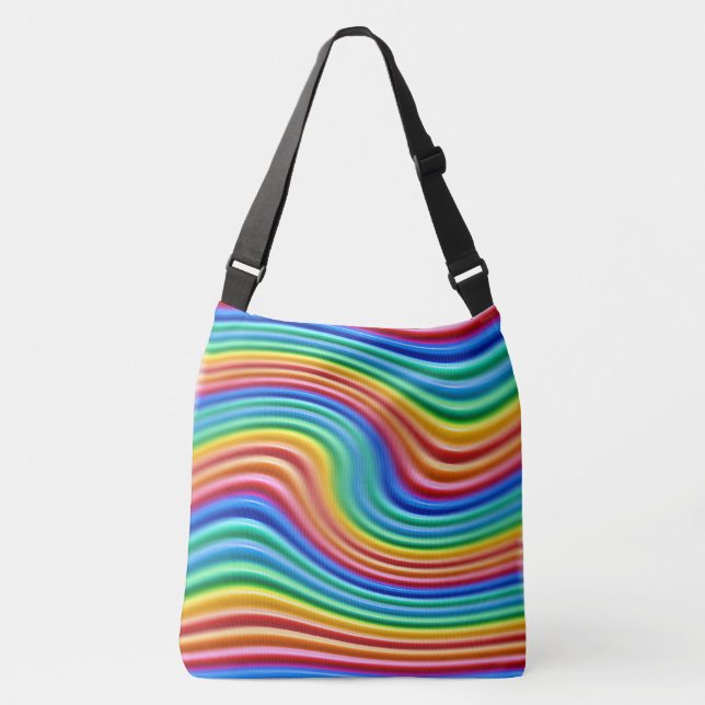 Bolsa Ajustável Rainbow Pride Cross bodyTote Bag. (Frente)