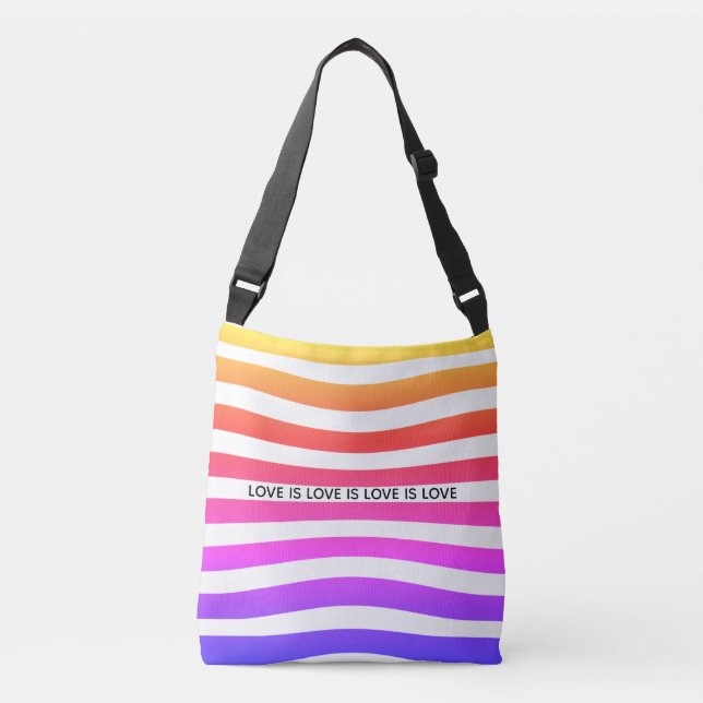 Bolsa Ajustável Rainbow Pride Crossbody Bag (Frente)