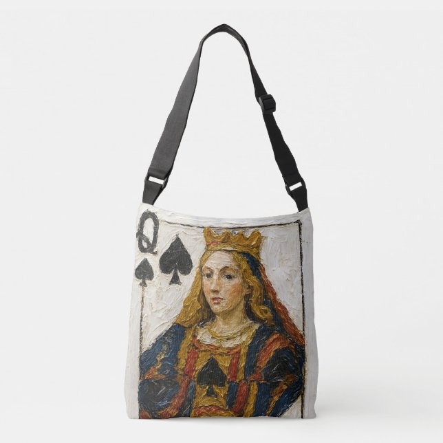 Bolsa Ajustável Rainha de Espadas Pintura a Óleo (Frente)