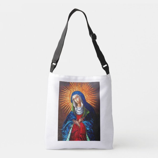 Bolsa Ajustável Rainha do Céu Original Pintura restaurada Poster (Verso)