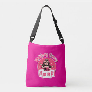 Bolsa Ajustável Rainha do Mahjong Americano Coroa Rosa Jogador Art