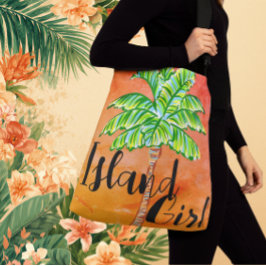 Bolsa Ajustável Rapariga Tropical de Palmeira, Sunny,