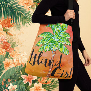 Bolsa Ajustável Rapariga Tropical de Palmeira, Sunny,