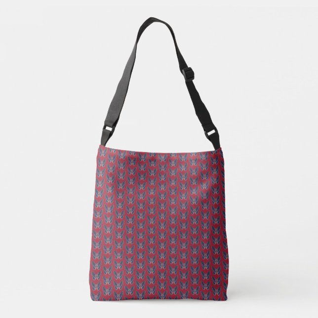 Bolsa Ajustável Red Butterfly Utility Crossbody Bag (Verso)