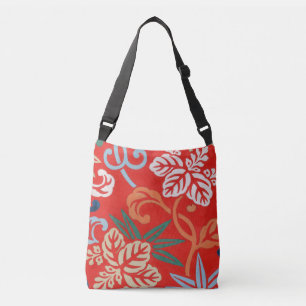 Bolsa Ajustável Red Hawaiian Japan Kimono: Vintage Floral