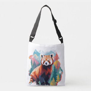 Bolsa Ajustável Red Panda Vetor Art Animal Na Natureza Majestosa