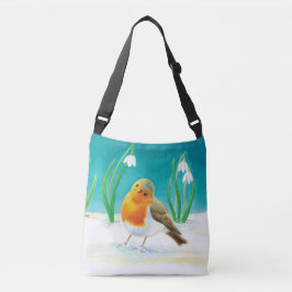 Bolsa Ajustável Red Robin (Erithacus rubecula) e Primavera
