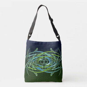 Bolsa Ajustável Redemoinhos verdes do azul de n