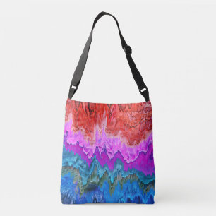 Bolsa Ajustável "Reflexão Radiante" Arte Abstrato colorida