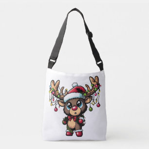 Bolsa Ajustável Reindeer Crossbody Bag de Natal