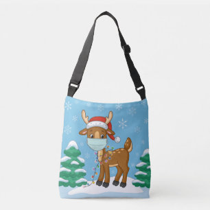 Bolsa Ajustável Rena Vestindo Uma Máscara Para O Natal